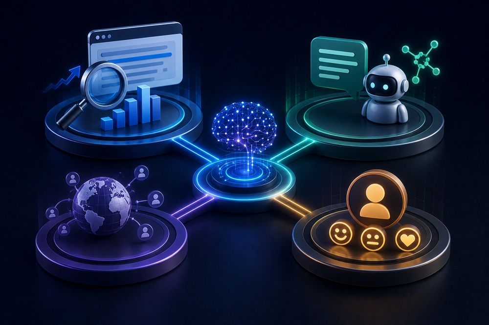 AEO vs SEO vs GEO vs SXO definitions and how they relate