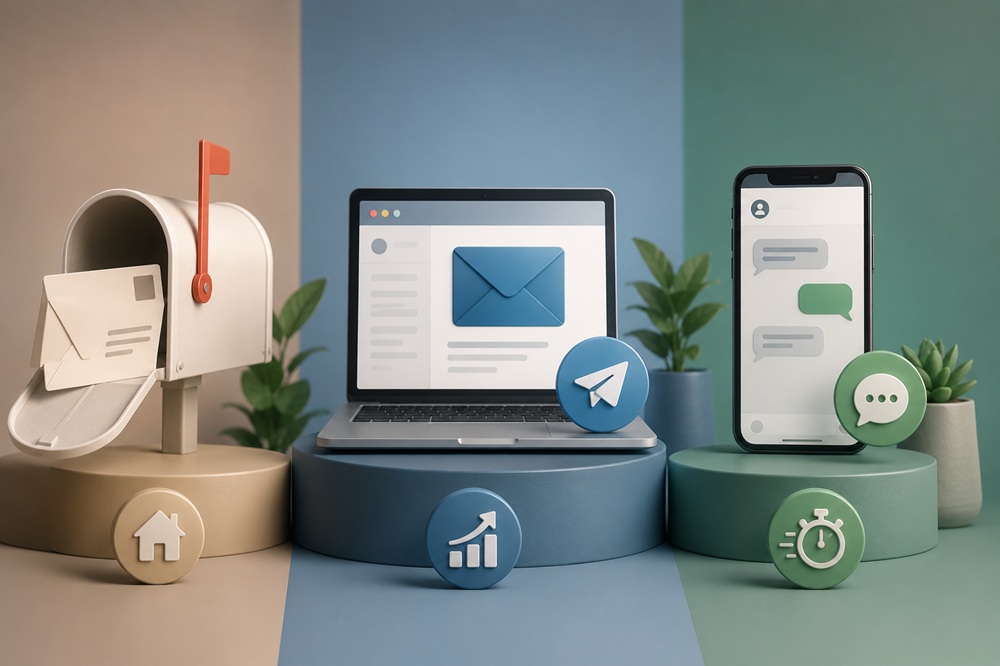 Direct mail vs email vs SMS which consumer channel for which goal in 2026